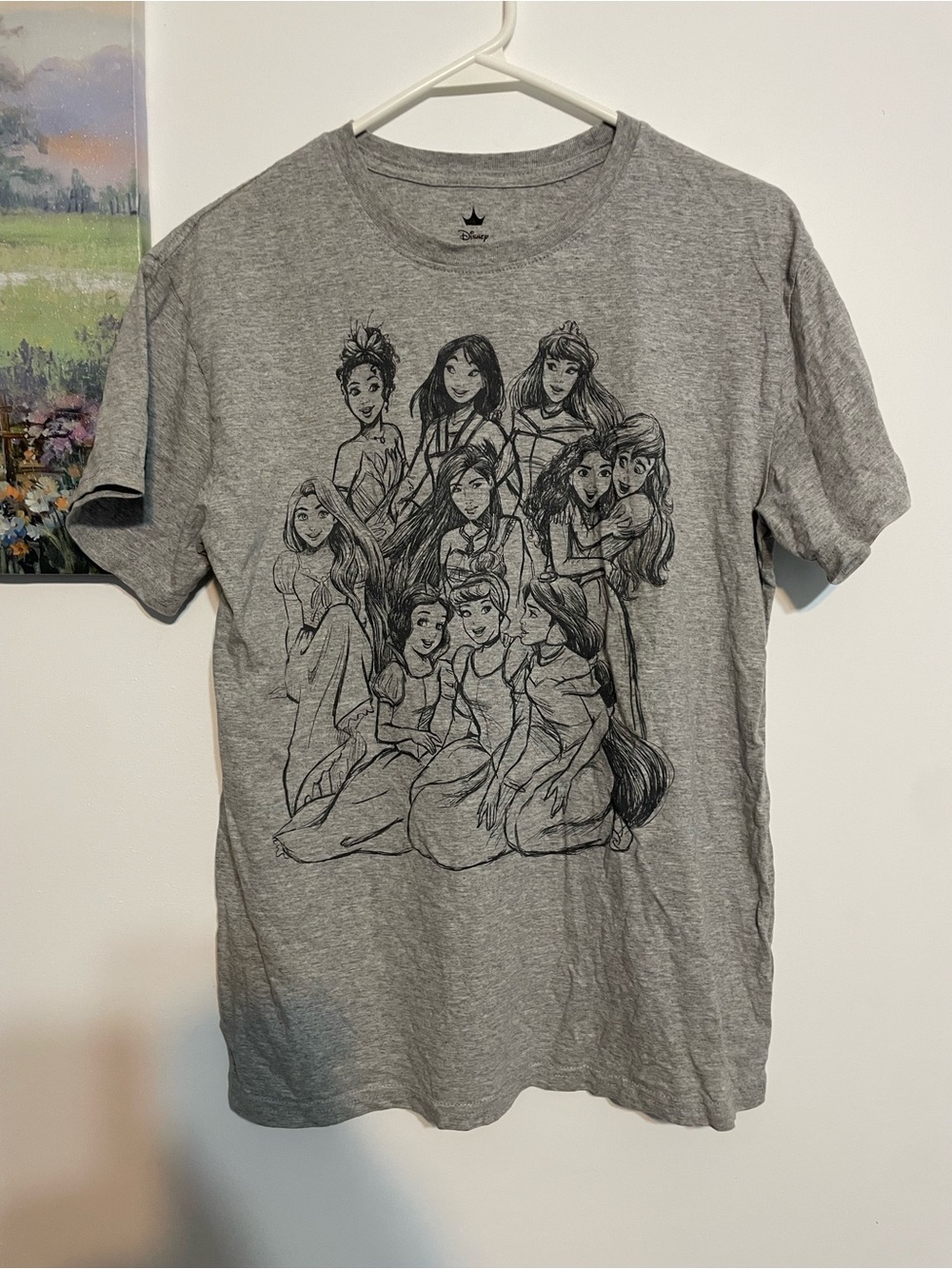 Disney Princesses grey cotton t-shirt